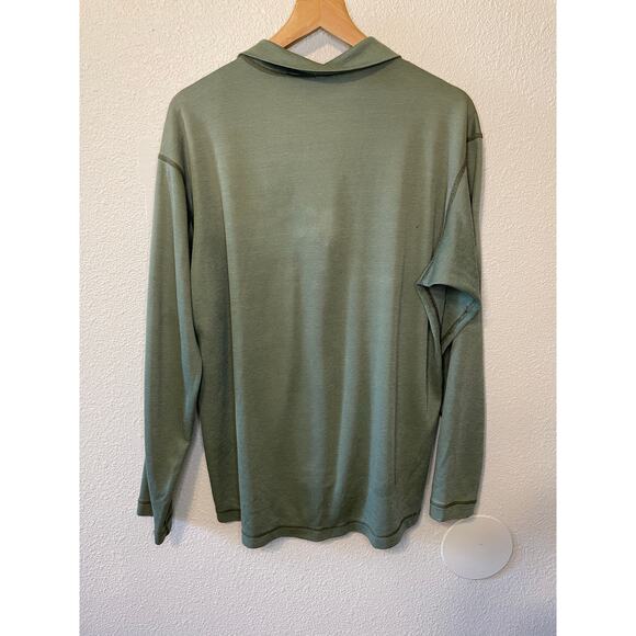 Patagonia Men’s Green Half Zip Collared Lightweight Sweatshirt Henley Large - Picture 12 of 12